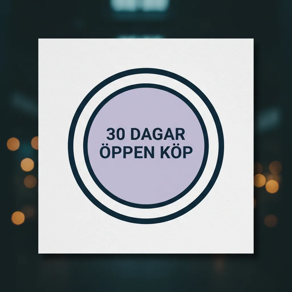 30 dagars öppen köp